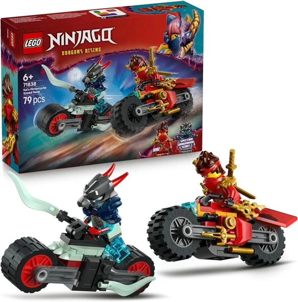 LEGO NINJAGO Kai’nin Motosiklet Hız Yarışı 71838-6 Yaş Üzeri Kız ve Erkek Çocuklar için Kai'nin Yarış Motosikleti ile İf ürün görseli 1