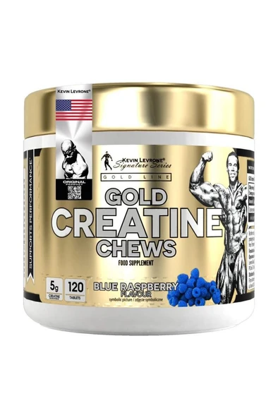 Kevin Levrone Gold Creatine Chews 120 tablets Blue Raspberry Flavour ürün görseli 1