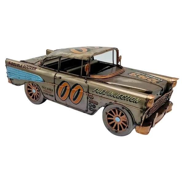 Vintage Koleksiyon Eskitme Chevrolet Belair Nostaljik Metal Araba 31 cm ürün görseli 1