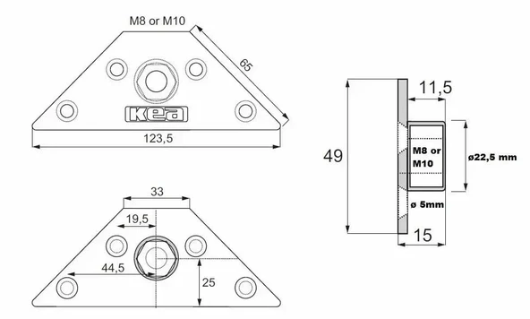Kea Üçgen Ayak Bağlantı Seti M10 - Resim 5