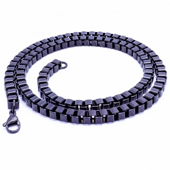 Kare Arnavut Çelik Kolye 6Mm 3183CEK033 ürün görseli 1