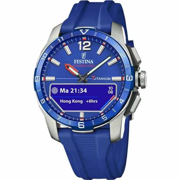 Festina F23000/3 Connected Quartz Analog/Dijital Silikon Mavi Safir Cam 44 mm Erkek Kol Saati ürün görseli 1