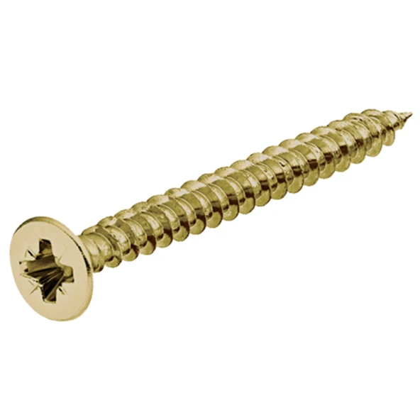 3,5x18 Mm. Havşa Başlı Sunta Mdf Vidası Altın Sarı - 250 Adet ürün görseli 1