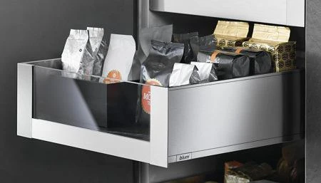 Blum İç Kiler Çekmecesi Legrabox Pure C Yüksek Yanak Önü Camlı 40 Cm. Frenli Blumotion Orion Gri Antrasit ürün görseli 1