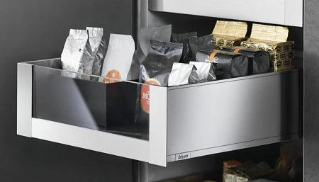 Blum İç Kiler Çekmecesi Legrabox Pure C Yüksek Yanak Önü Camlı 35 cm. Frenli Blumotion Orion Gri Antrasit ürün görseli 1