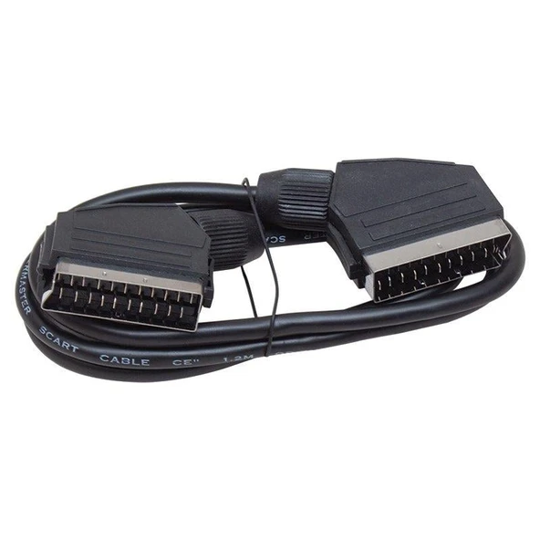 Elektromer 1.2 Metre 7 Mm Tırnaklı Scart Scart Kablo ürün görseli 1