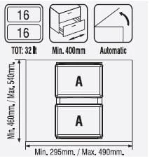 Çekmece İçi Çöp Kovası 40-45 Cm. Modül - Resim 2