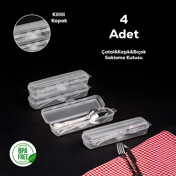 Porsima ORG-184 4lü Makyaj Fırçası Kalemlik Diş Fırçası Kabı Çatal Kaşık Bıçak Saklama Kutusu Kabı Seti ürün görseli 1