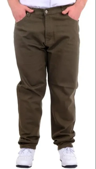 Büyük Beden Erkek Gabardin Pantolon 5 Cep Doğa Classic 22920 Haki ürün görseli 1