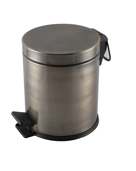 Antik Sarı Bronz Kaplama 5 Lt Pedallı Çöp Kovası ürün görseli 1