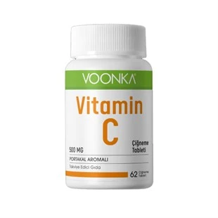 Voonka Vitamin-C Portakal Aromalı Takviye Edici Gıda 62 Tablet ürün görseli 1