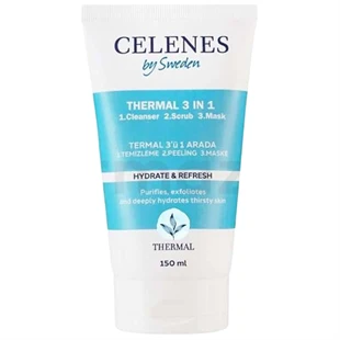 Celenes By Sweden Celenes Thermal 3 in1 Peeling Maske Temizleyici 150 ml - Tüm Ciltler ürün görseli 1