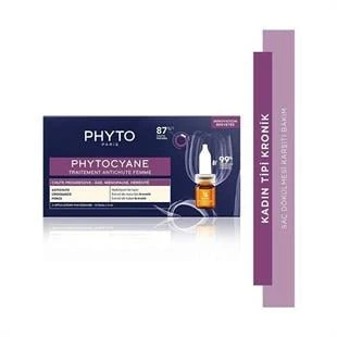 Phyto Cyane Kadın Tipi Kronik Saç Dökülmesi Karşıtı Bakım Serumu 12'li 5 ml ürün görseli 1