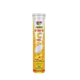 Apexis Vitamin C 1000 mg 20 Efervesan Tablet ürün görseli 1