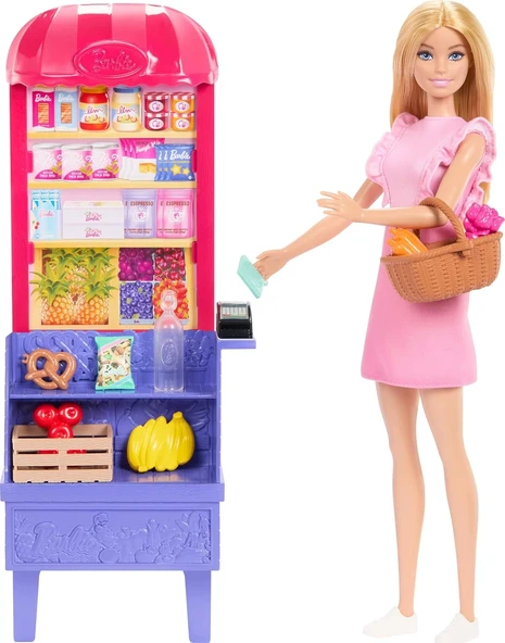 Barbie ve Teresa'nın Dostluk Tarifi Malibu Markette Bebek ve Oyun Seti JCT05 ürün görseli 1