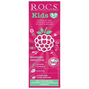 Rocs Kids Diş Macunu Ahududu Smoothie Tadında Florürsüz 3-7 Yaş 45 gr ürün görseli 1