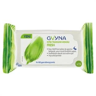 Gvyna Pharma İntim Temizleme Mendili 15 Yaprak ürün görseli 1