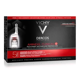 Vichy Dercos Aminexil Clinical 5 Erkek Dökülme Karşıtı Saç Serumu 21 x 6 ml ürün görseli 1