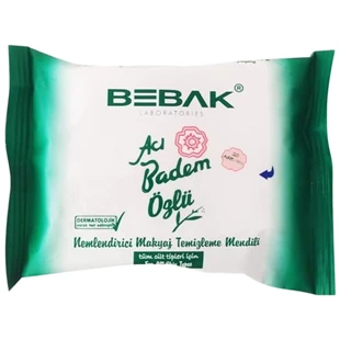 Bebak Acı Badem Sütlü Makyaj Temizleme Mendili 20'li ürün görseli 1