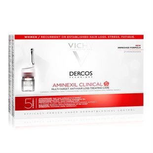 Vichy Dercos Aminexil Clinical 5 Kadın Dökülme Karşıtı Saç Serumu 21 x 6 ml ürün görseli 1
