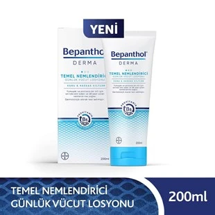 Bepanthol Derma Temel Nemlendirici Günlük Vücut Losyonu Kuru ve Hassas Ciltler 200 ml ürün görseli 1