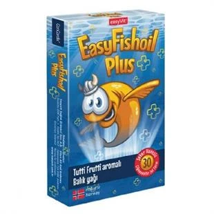 EasyFishoil Plus Balık Yağı Tutti Frutti Aromalı 30 Çiğnenebilir Jel ürün görseli 1