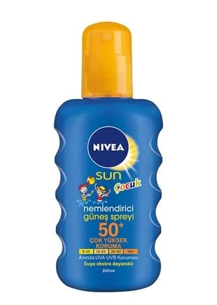 Nivea Sun Kids Güneş Spreyi Nemlendirici SPF50 200 ml ürün görseli 1