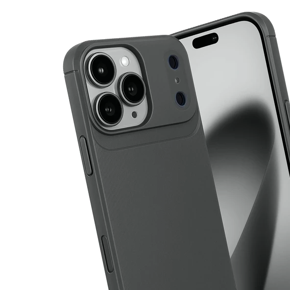 iPhone 17 Pro Kılıf Focus Carbon Silikon Kapak - Resim 7