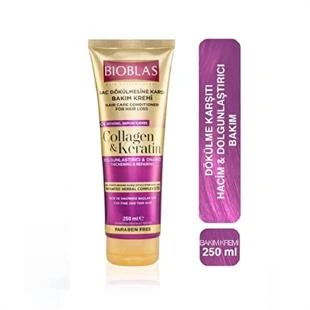 Bioblas Collagen Keratin Saç Dökülmesine Karşı Bakım Kremi 250 ml ürün görseli 1