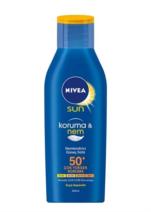 Nivea Sun Güneş Sütü Koruma & Nem Nemlendirici SPF50+ 200 ml ürün görseli 1