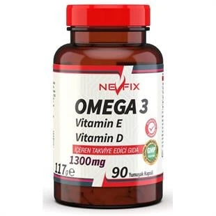 Nevfix Omega 3 Balık Yağı 1300 mg 90 Yumuşak Kapsül ürün görseli 1