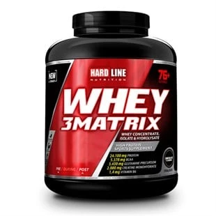 Hardline Nutrition Whey 3 Matrix Çilekli 2300 gr ürün görseli 1