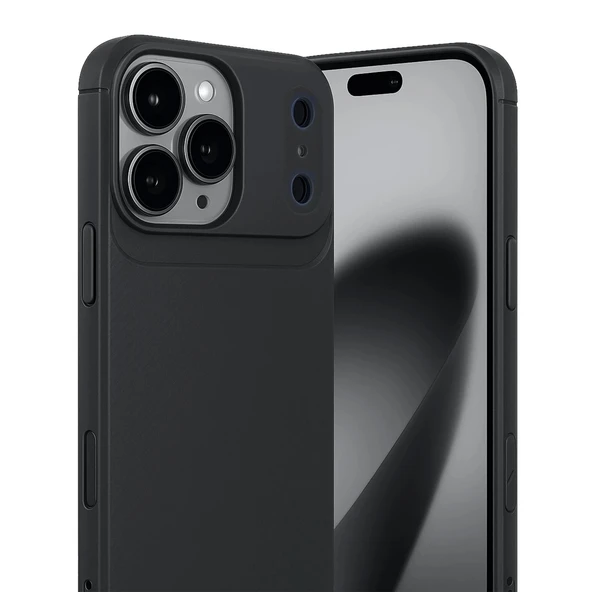 iPhone 17 Pro Max Kılıf Focus Carbon Silikon Kapak - Resim 3
