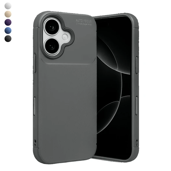 iPhone 17 Kılıf Focus Carbon Silikon Kapak ürün görseli 1