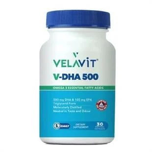 Velavit V-DHA 500 mg 30 Kapsül ürün görseli 1