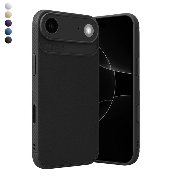iPhone 17 Air Kılıf Focus Carbon Silikon Kapak ürün görseli 1
