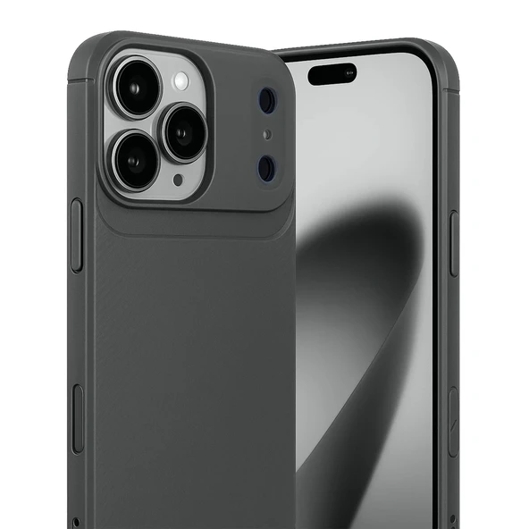 iPhone 17 Pro Kılıf Focus Carbon Silikon Kapak - Resim 6