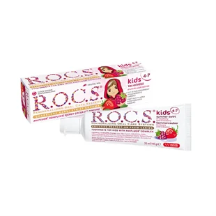 Rocs Kids 4-7 Yaş Ahududu-Çilek Diş Macunu 35 ml ürün görseli 1