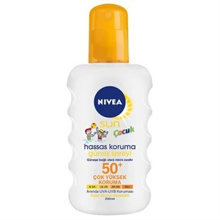 Nivea Sun Kids Güneş Spreyi Hassas Koruma Kokusuz SPF50 200 ml ürün görseli 1