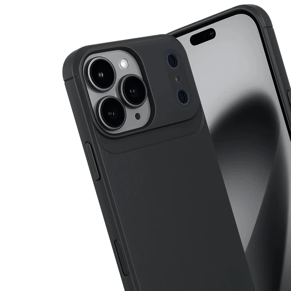 iPhone 17 Pro Max Kılıf Focus Carbon Silikon Kapak - Resim 4