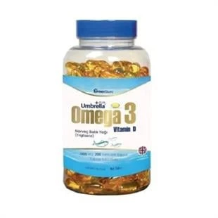 Green Store Umbrella Plus Omega 3 Norveç Balık Yağı 1300 mg 200 Kapsül ürün görseli 1