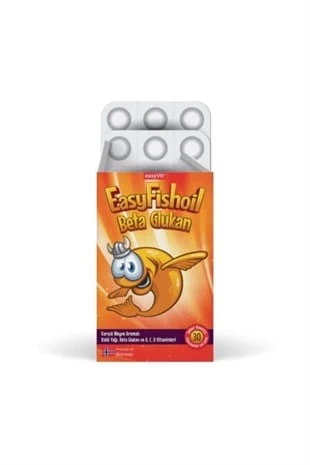 EasyFishoil Beta Glukan Karışık Meyve Aromalı 30 Jel Tablet ürün görseli 1