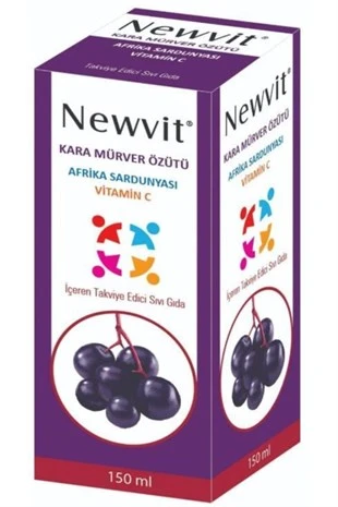 Newvit Kara Mürver & Afrika Sardunyası İçeren Takviye Edici Gıda 150 ml ürün görseli 1