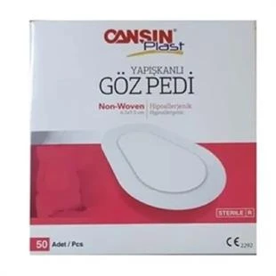 Cansın Plast Yapışkanlı Göz Pedi 6,5x9,5 cm 50'li ürün görseli 1