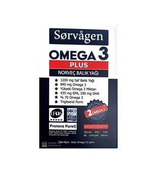 Sorvagen Omega 3 Plus Norveç Balık Yağı 60 Kapsül ürün görseli 1