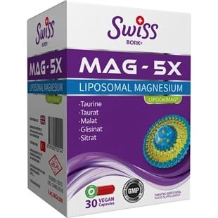 Swiss Bork Mag-5X Liposomal Magnesium 30 Kapsül ürün görseli 1