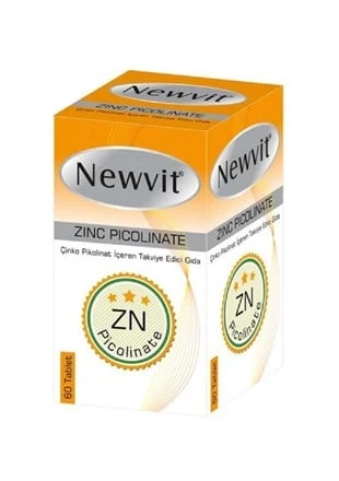 Newvit Çinko Picolinate İçeren Gıda Takviyesi 60 Tablet ürün görseli 1