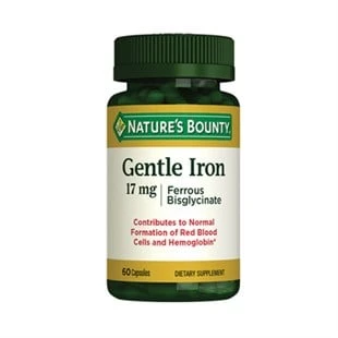 Nature's Bounty Gentle Iron 17 mg 60 Kapsül ürün görseli 1