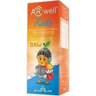 Arwell Kids Beta Glukan Vitamin ve Mineral İçeren Sıvı Takviye Edici Gıda 200 ml ürün görseli 1