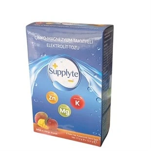 Supplyte Çinko Magnezyum Takviyeli Elektrolit Saşe Şeftali Mango Aromalı 8'li ürün görseli 1